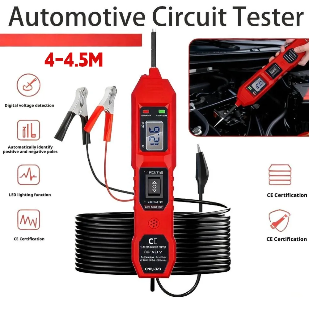 Автомобильный тестер цепей с дисплеем напряжения Pro 3,5-36 В Многофункциональный тестер привода Главный детектор короткого замыкания
Автомобильный тестер цепей с дисплеем напряжения Pro 3,5-36 В Многофункциональный тестер привода Главный детектор короткого замыкания