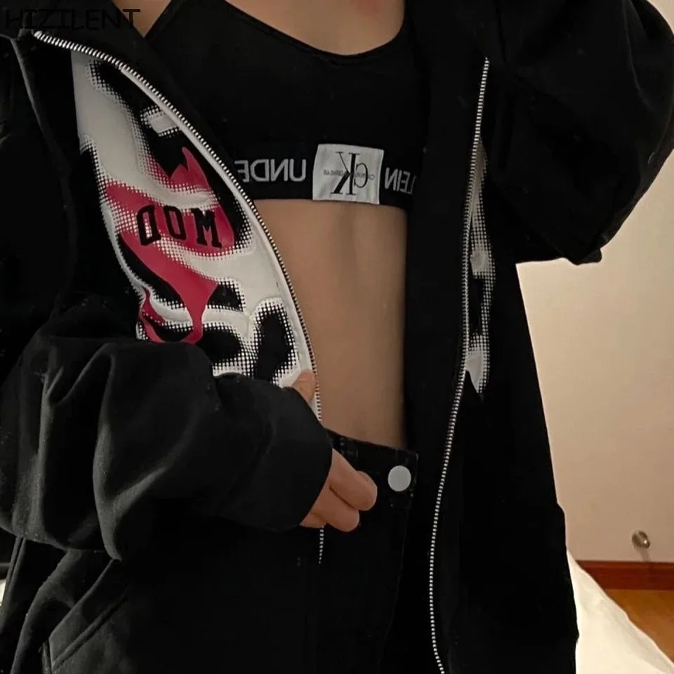 Street hoodies vintage skull print Y2K hooded zipper long sleeve top women's sports and leisure in winter in Europe and America.
Street hoodies vintage skull print Y2K hooded zipper long sleeve top women's sports and leisure in winter in Europe and America.