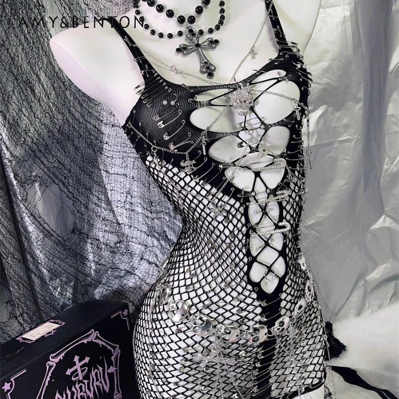Европейская и американская сексуальная Y2K, женская одежда для горячих девушек, панк, готика, летняя новинка, милый крутой сетчатый субкультура, длинный жилет-бретелька, женский жилет 
Европейская и американская сексуальная Y2K, женская одежда для горячих девушек, панк, готика, летняя новинка, милый крутой сетчатый субкультура, длинный жилет-бретелька, женский жилет