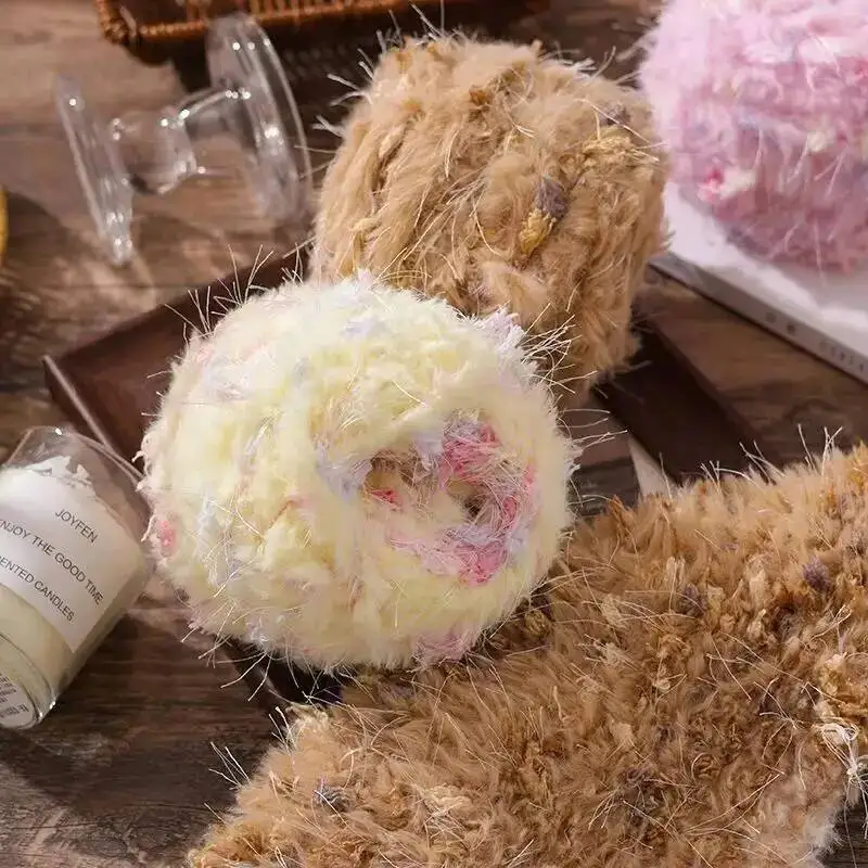 5PCS Mixed Color 50g/roll Crocheted Imitation Fur Yarn Soft And Warm Suitable For Handicrafts Knitting Scarves Plush Toys Hats
5PCS Mixed Color 50g/roll Crocheted Imitation Fur Yarn Soft And Warm Suitable For Handicrafts Knitting Scarves Plush Toys Hats