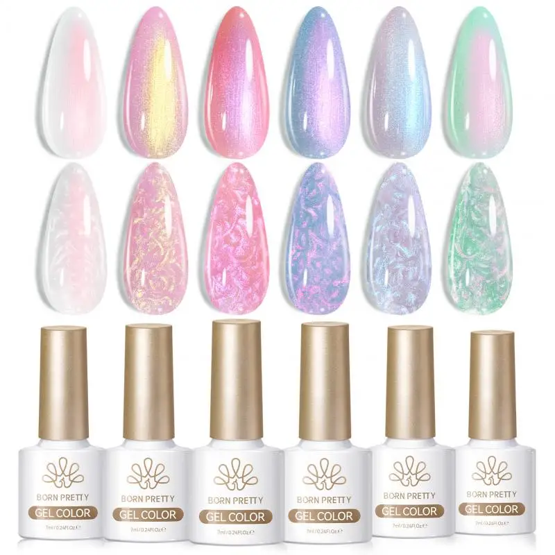 BORN PRETTY 7ml Shell Thread Nail Gel Polish 6pcs/Set Ultra Shine Pearl White Glitter Soak Off UV Gel Nail Art Varnish Kit
BORN PRETTY 7ml Shell Thread Nail Gel Polish 6pcs/Set Ultra Shine Pearl White Glitter Soak Off UV Gel Nail Art Varnish Kit