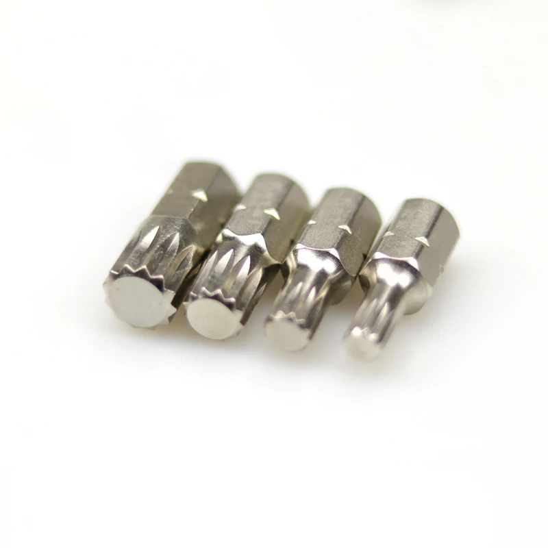 4pcs/set 30mm Torx Screwdriver Bits 12 Point Spline 10mm Hex Shank Impact bit M6-M12 for Volkswagen Audi seat door wrench socket
4pcs/set 30mm Torx Screwdriver Bits 12 Point Spline 10mm Hex Shank Impact bit M6-M12 for Volkswagen Audi seat door wrench socket