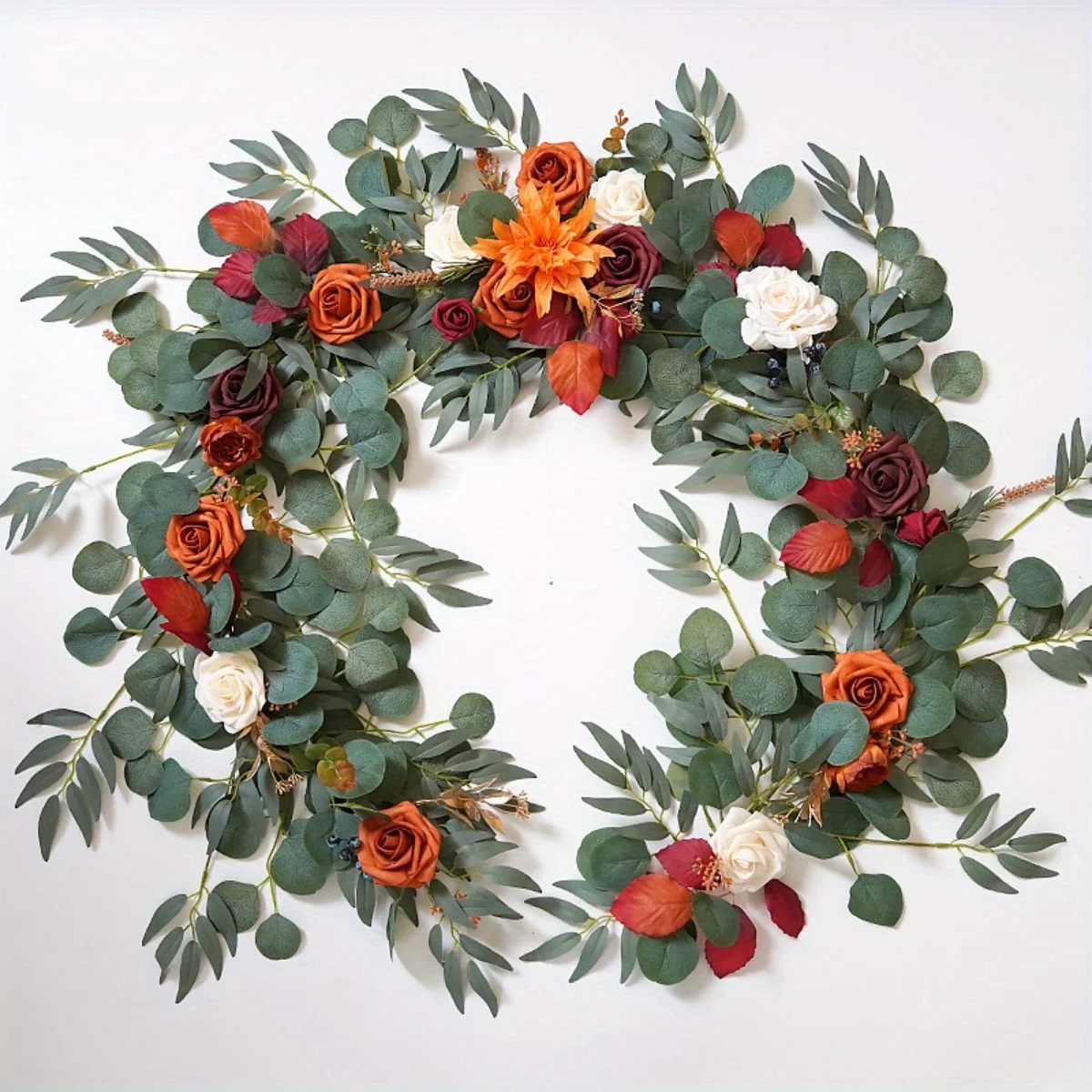 Eucalyptus Garland with Flowers, 5.9 ft Artificial Table Runner Decor Fake Rose Garland for Wedding Centerpieces Home
Eucalyptus Garland with Flowers, 5.9 ft Artificial Table Runner Decor Fake Rose Garland for Wedding Centerpieces Home