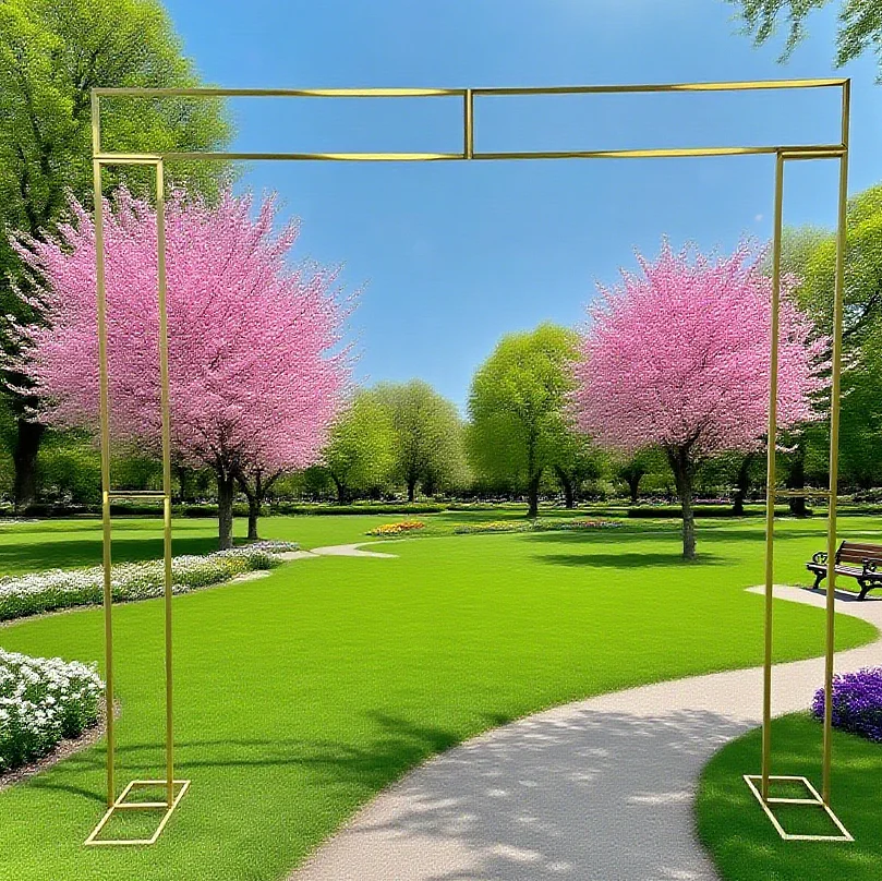 Gold-Plated 7.22ft Wedding Arch Rectangular Truss Iron Stand for Background Flower Arrangement Veil And Balloon Support
Gold-Plated 7.22ft Wedding Arch Rectangular Truss Iron Stand for Background Flower Arrangement Veil And Balloon Support