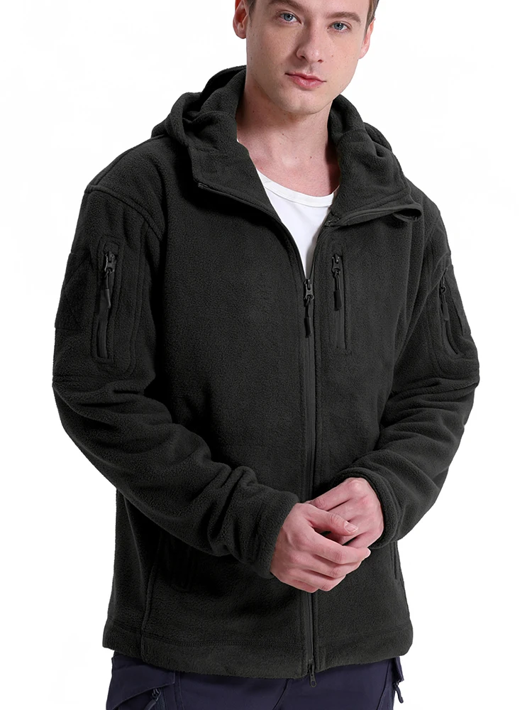 Men's Hunting Fleece Jacket Hiking Hunting Outdoor Fleece Tactical Jacket Winter Warm Full Zip Military Hoodies Multi-Pockets 25 S58477b7e004441ed9df93bb424269d96d