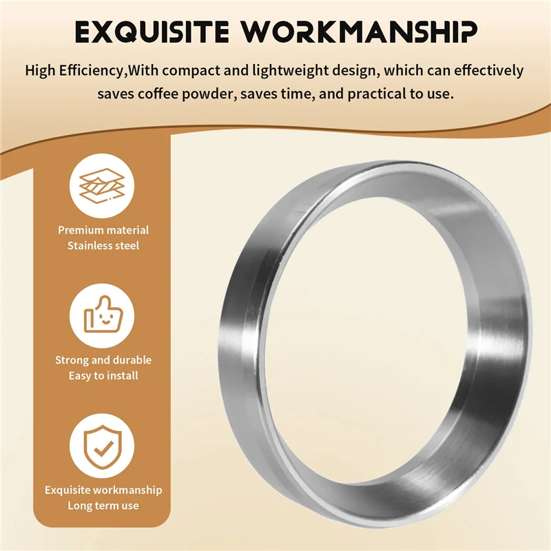 B06B-51Mm Espresso Dosing Funnel, Stainless Steel Coffee Dosing Ring Compatible With All 51Mm Espresso Portafilter
B06B-51Mm Espresso Dosing Funnel, Stainless Steel Coffee Dosing Ring Compatible With All 51Mm Espresso Portafilter