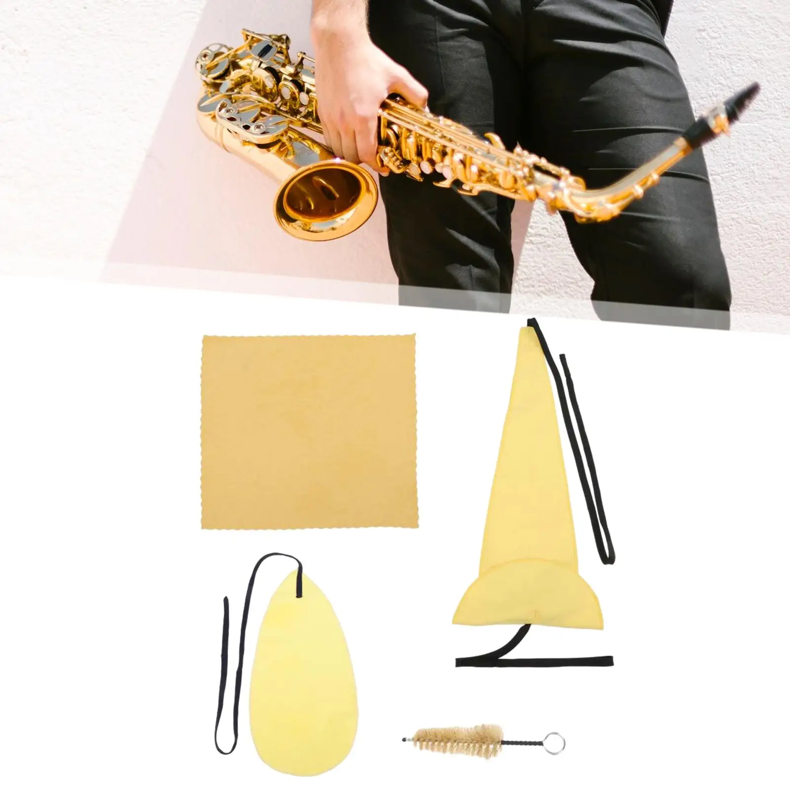 Saxophone Cleaning Set, Portable Wind Instruments Cleaning Set, Sax Maintenance Kits for Trumpet Sax Flute Instruments
Saxophone Cleaning Set, Portable Wind Instruments Cleaning Set, Sax Maintenance Kits for Trumpet Sax Flute Instruments