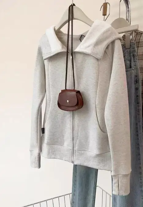 2026 Spring/summer Women's Fashion Street Slimming Zipper Hoodie
2026 Spring/summer Women's Fashion Street Slimming Zipper Hoodie