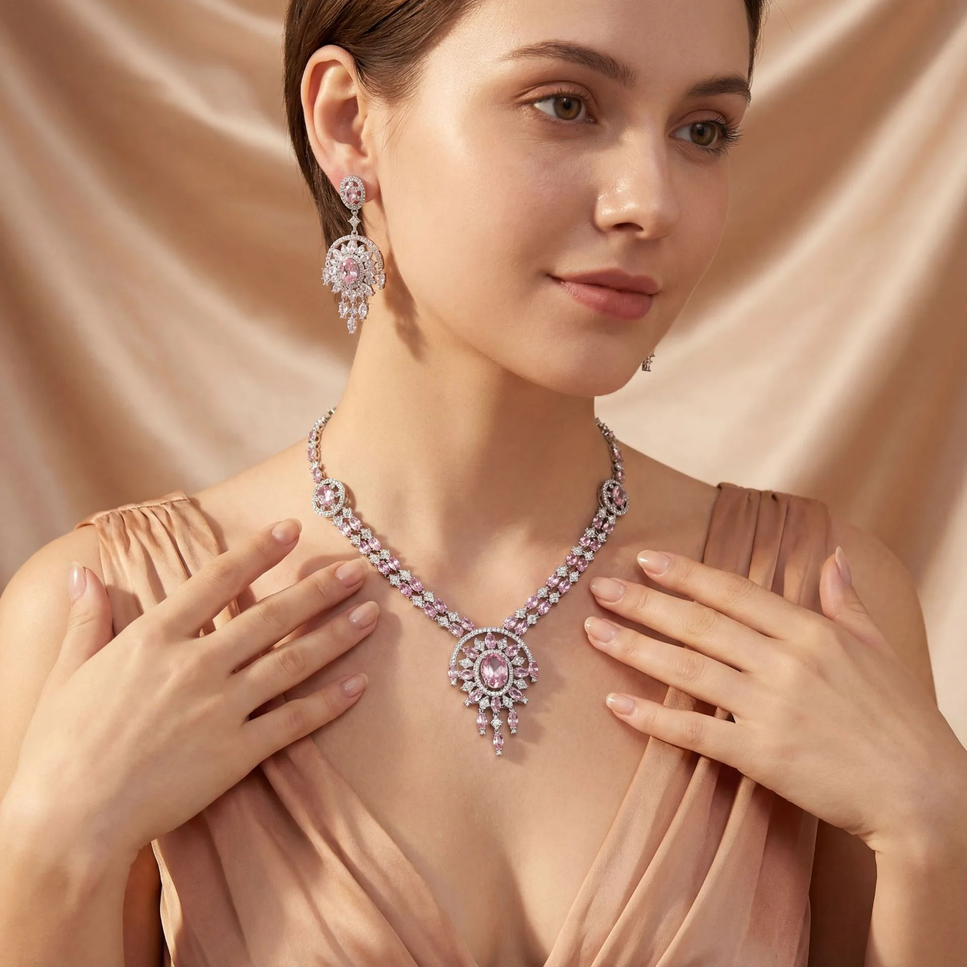 New Water Drop Tassel Colorful Gem Jewelry Set, Long Necklace & Earrings, Luxury Banquet Dress Accessories
New Water Drop Tassel Colorful Gem Jewelry Set, Long Necklace & Earrings, Luxury Banquet Dress Accessories