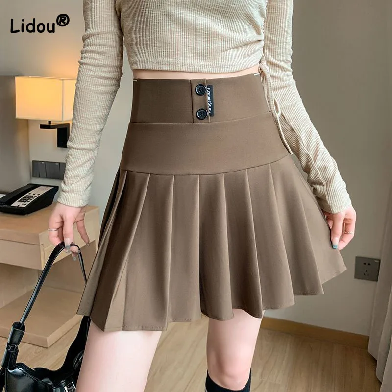 Spring Autumn Fashion Korean High Waist A-Line Pleated Skirt Women's Clothing Casual Female Elastic Solid Color All-match Skirts
Spring Autumn Fashion Korean High Waist A-Line Pleated Skirt Women's Clothing Casual Female Elastic Solid Color All-match Skirts