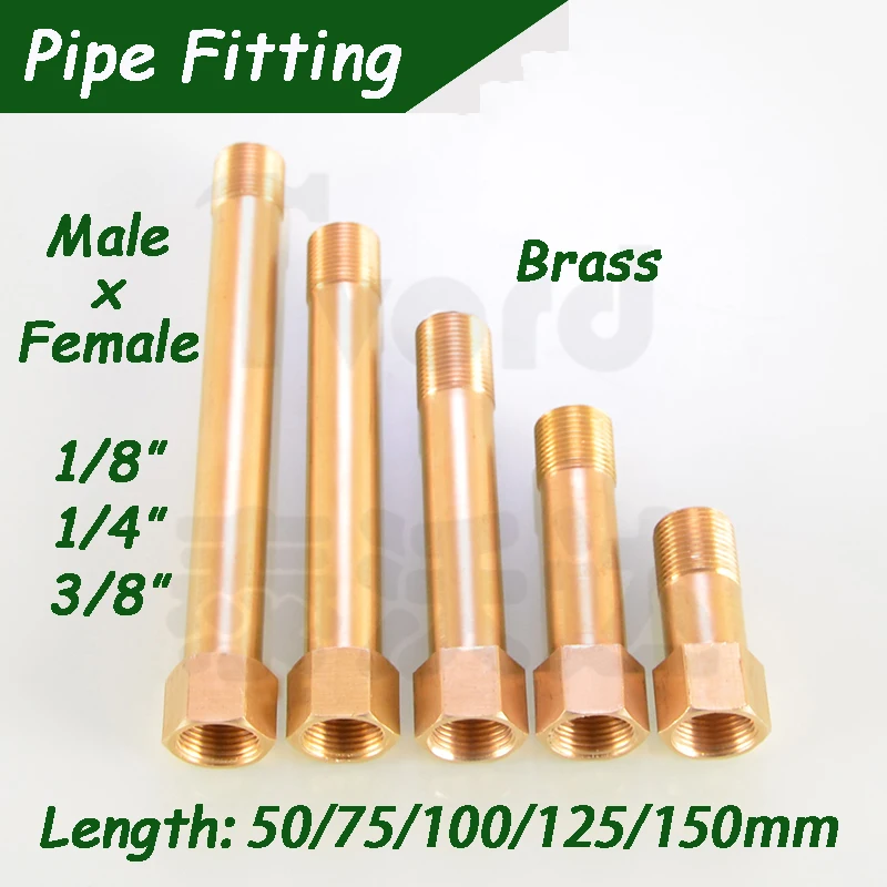 Brass Pipe Fitting Extend Lenght Female & Male Connector 1/8" 1/4" 3/8" 50/75/100/125/150mm Jointer Adaptor Water Gas
Brass Pipe Fitting Extend Lenght Female & Male Connector 1/8" 1/4" 3/8" 50/75/100/125/150mm Jointer Adaptor Water Gas