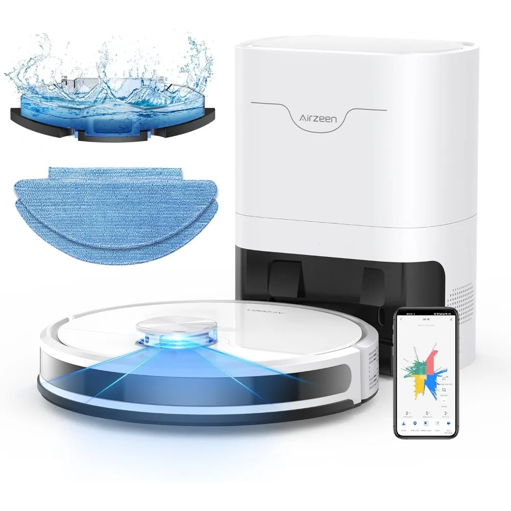 Robot Vacuum and Mop,Self-Emptying Robot Vacuum Cleaner,3500Pa Suction,Laser Navigator with Smart Mapping Robotic Vacuums
Robot Vacuum and Mop,Self-Emptying Robot Vacuum Cleaner,3500Pa Suction,Laser Navigator with Smart Mapping Robotic Vacuums