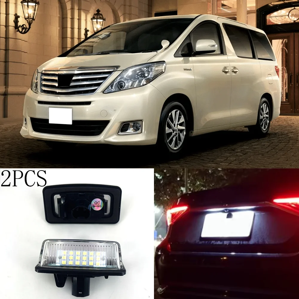 2Pcs LED License Plate Light Compatible with Toyota Alphard/Wish/Noah/Corolla/Crown 6000-6500K 300Lm IP67 Waterproof Plug&Play
2Pcs LED License Plate Light Compatible with Toyota Alphard/Wish/Noah/Corolla/Crown 6000-6500K 300Lm IP67 Waterproof Plug&Play