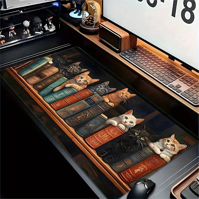 Game mousepad is designed with anti-slip rubber for the cat to rest on the book. It is stable suitable for home office
Game mousepad is designed with anti-slip rubber for the cat to rest on the book. It is stable suitable for home office