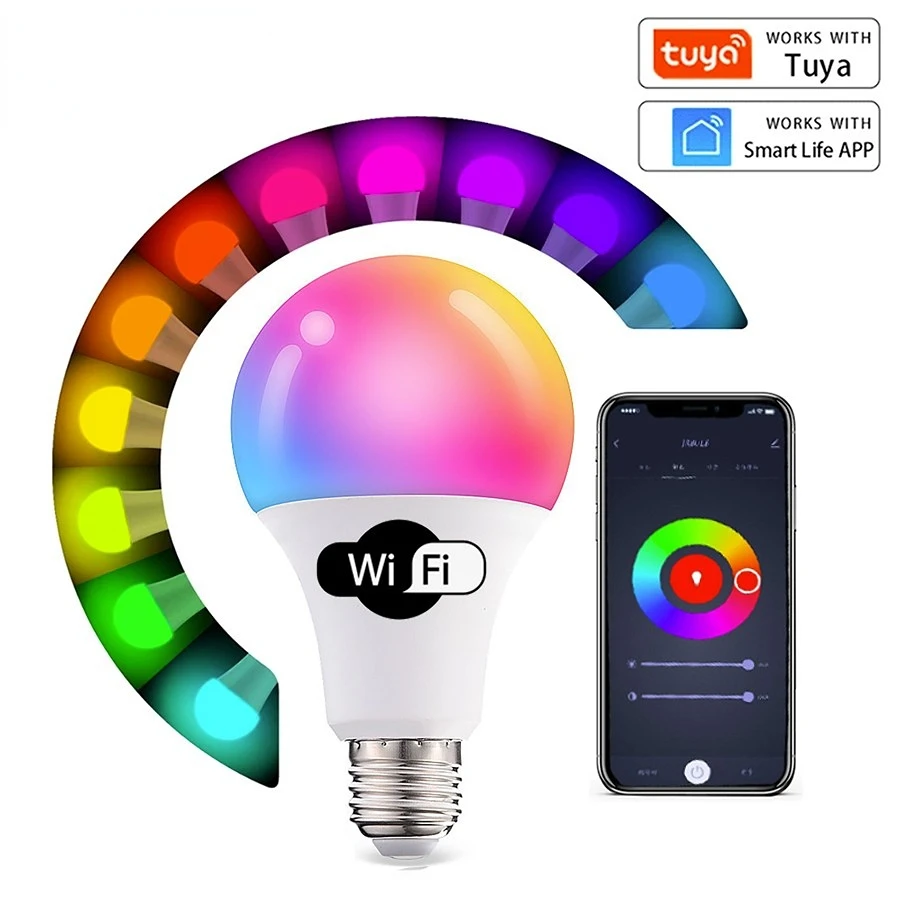 10W E26 E27 WiFi Smart Light Bulb LED RGB Lamp RGB CW Dimmable Timer Function Color Bulb fit Tuya Alexa Google Home
10W E26 E27 WiFi Smart Light Bulb LED RGB Lamp RGB CW Dimmable Timer Function Color Bulb fit Tuya Alexa Google Home