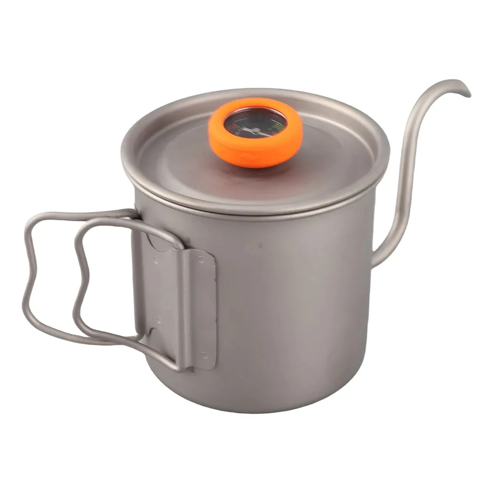 Outdoor Ti Pour Over Coffee Kettle 400ml Gooseneck Tea Kettle with Thermometer and Folding Handle Gooseneck Coffee Kettle
Outdoor Ti Pour Over Coffee Kettle 400ml Gooseneck Tea Kettle with Thermometer and Folding Handle Gooseneck Coffee Kettle