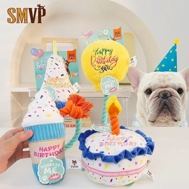 Birthday Themed Squeaky Plush Dog Toy with Rope Handle Durable Teething Chew Toy for Puppy Stress Relief Dog Accessories
Birthday Themed Squeaky Plush Dog Toy with Rope Handle Durable Teething Chew Toy for Puppy Stress Relief Dog Accessories