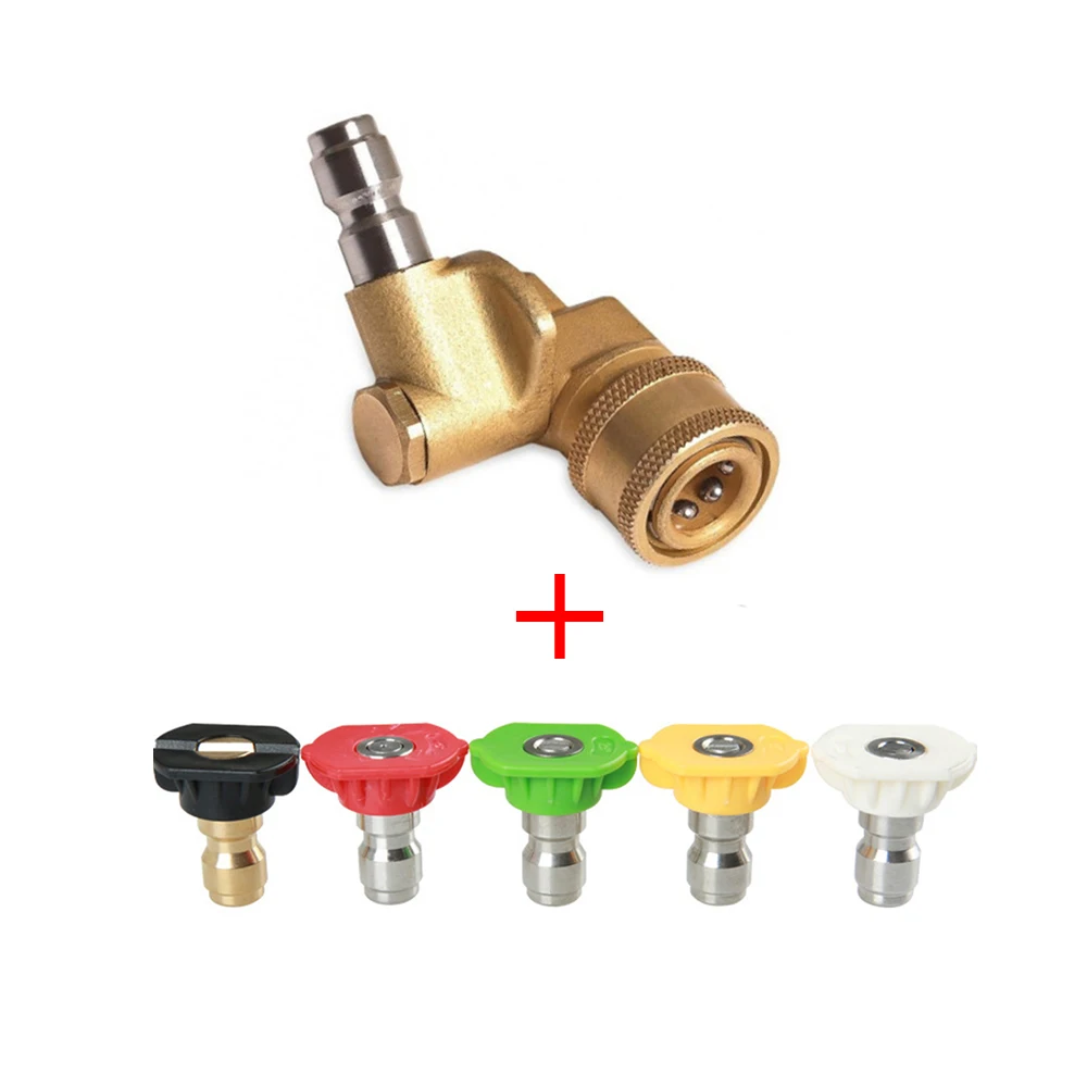 1/4" Quick Connect Rotary Coupler Adjustable Adapter with 5 Spray Nozzles Copper Connection for High Pressure Car Washer
1/4" Quick Connect Rotary Coupler Adjustable Adapter with 5 Spray Nozzles Copper Connection for High Pressure Car Washer