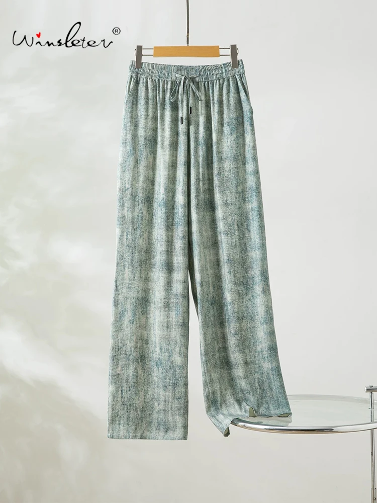 Winsleter-100%Spun Silk Elegant Trousers, Elastic Waist Print Lace-up, Women Retro Casual Wide-leg Pants, 2026 Summer B65809CC
Winsleter-100%Spun Silk Elegant Trousers, Elastic Waist Print Lace-up, Women Retro Casual Wide-leg Pants, 2026 Summer B65809CC