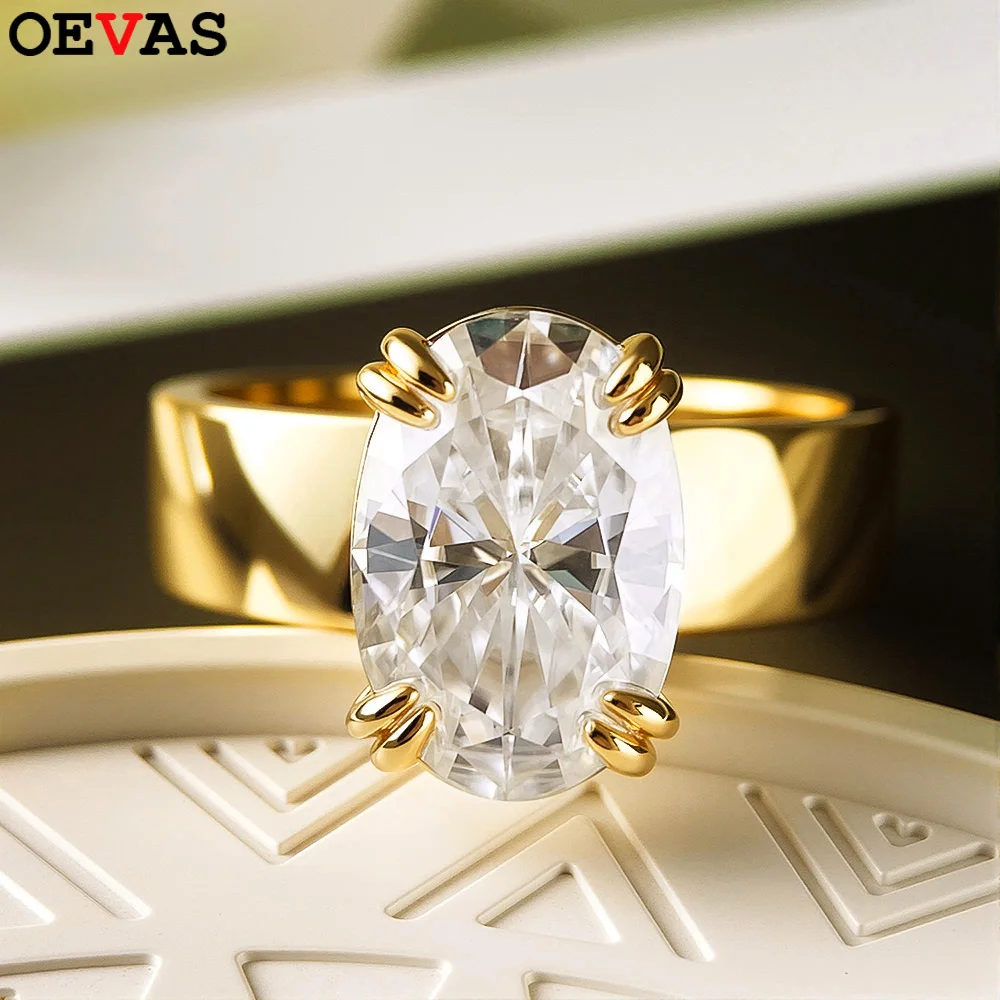 OEVAS 4.5CT 8X12MM Oval Moissanite Rings for Women S925 Sterling Silver Sparkling Wedding ring Party Fine Jewelry Gift
OEVAS 4.5CT 8X12MM Oval Moissanite Rings for Women S925 Sterling Silver Sparkling Wedding ring Party Fine Jewelry Gift