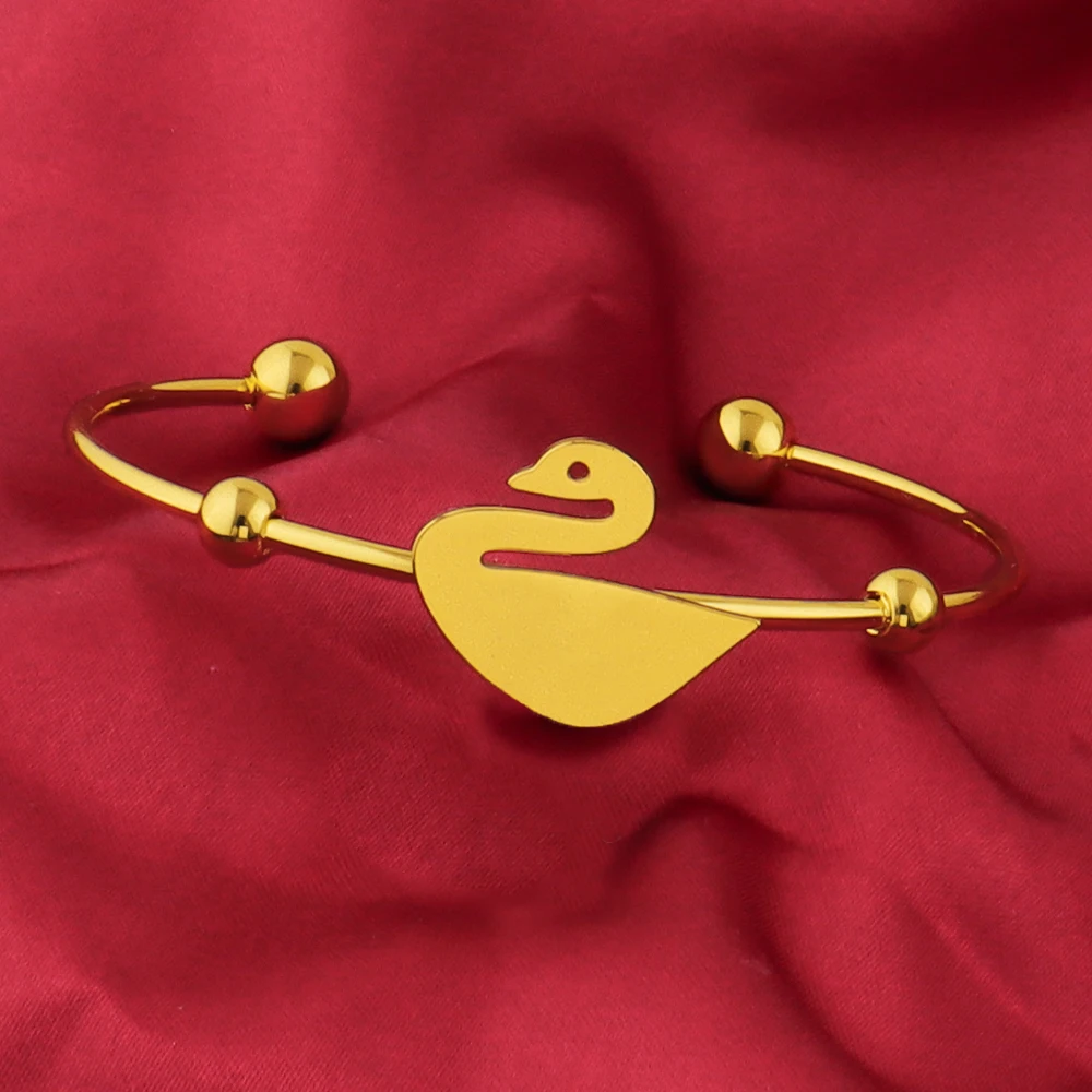 Gold Plated Stainless Steel Bracelets for Women Chain Accessories Trend Vintage Simple Swan Flower Pendant Party Jewelry Gift
Gold Plated Stainless Steel Bracelets for Women Chain Accessories Trend Vintage Simple Swan Flower Pendant Party Jewelry Gift