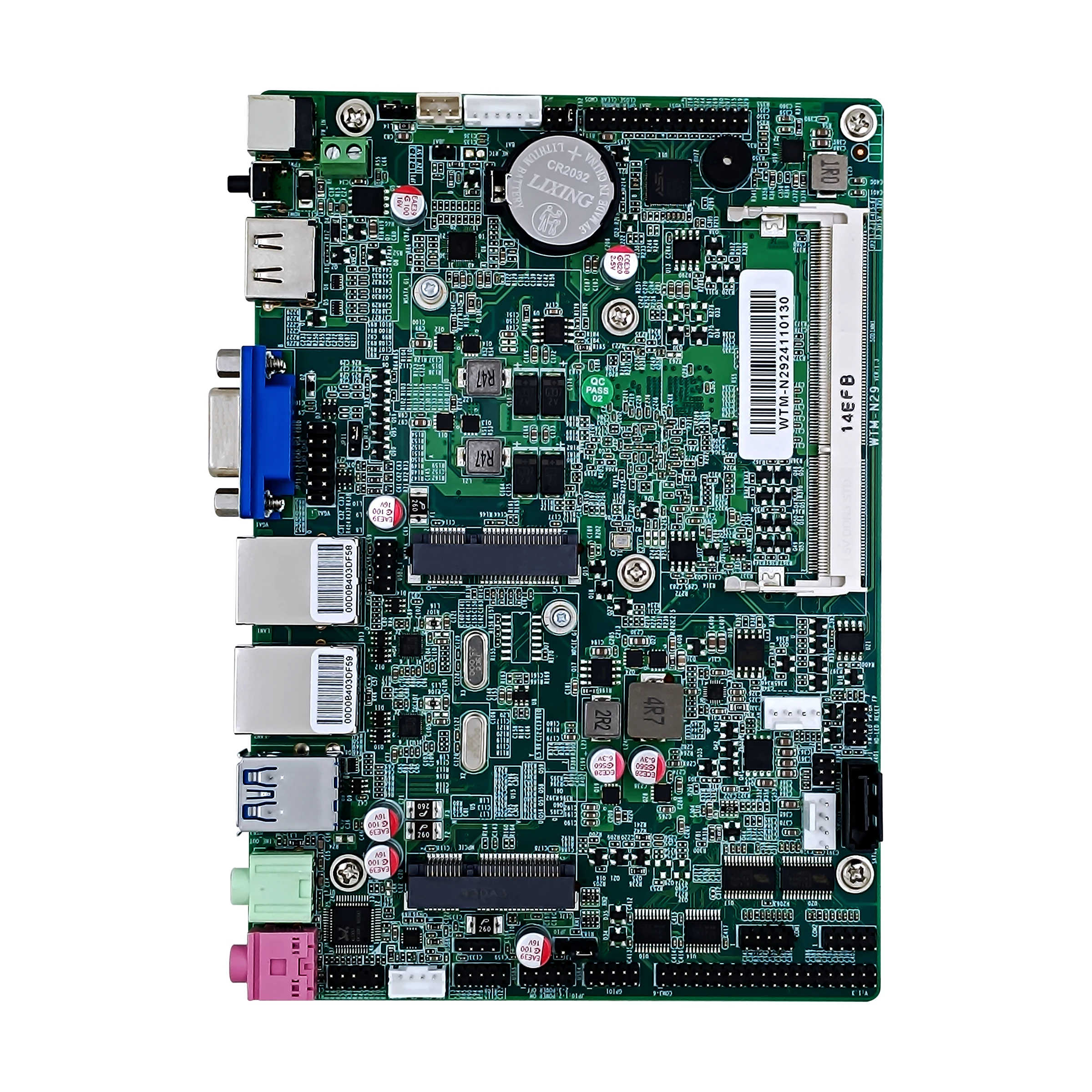 Small industrial computer self-service machine main board J1900l processor dual network port low power consumption fanless
Small industrial computer self-service machine main board J1900l processor dual network port low power consumption fanless