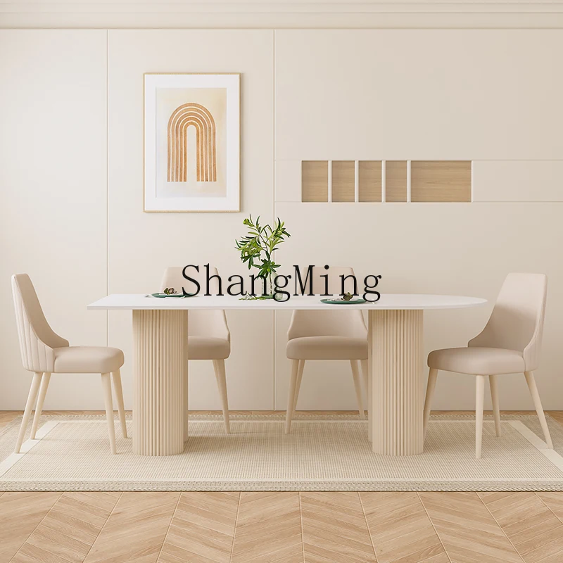 SM cream wind rock board dining table and chairs household light luxury modern simple small apartment island integrated
SM cream wind rock board dining table and chairs household light luxury modern simple small apartment island integrated