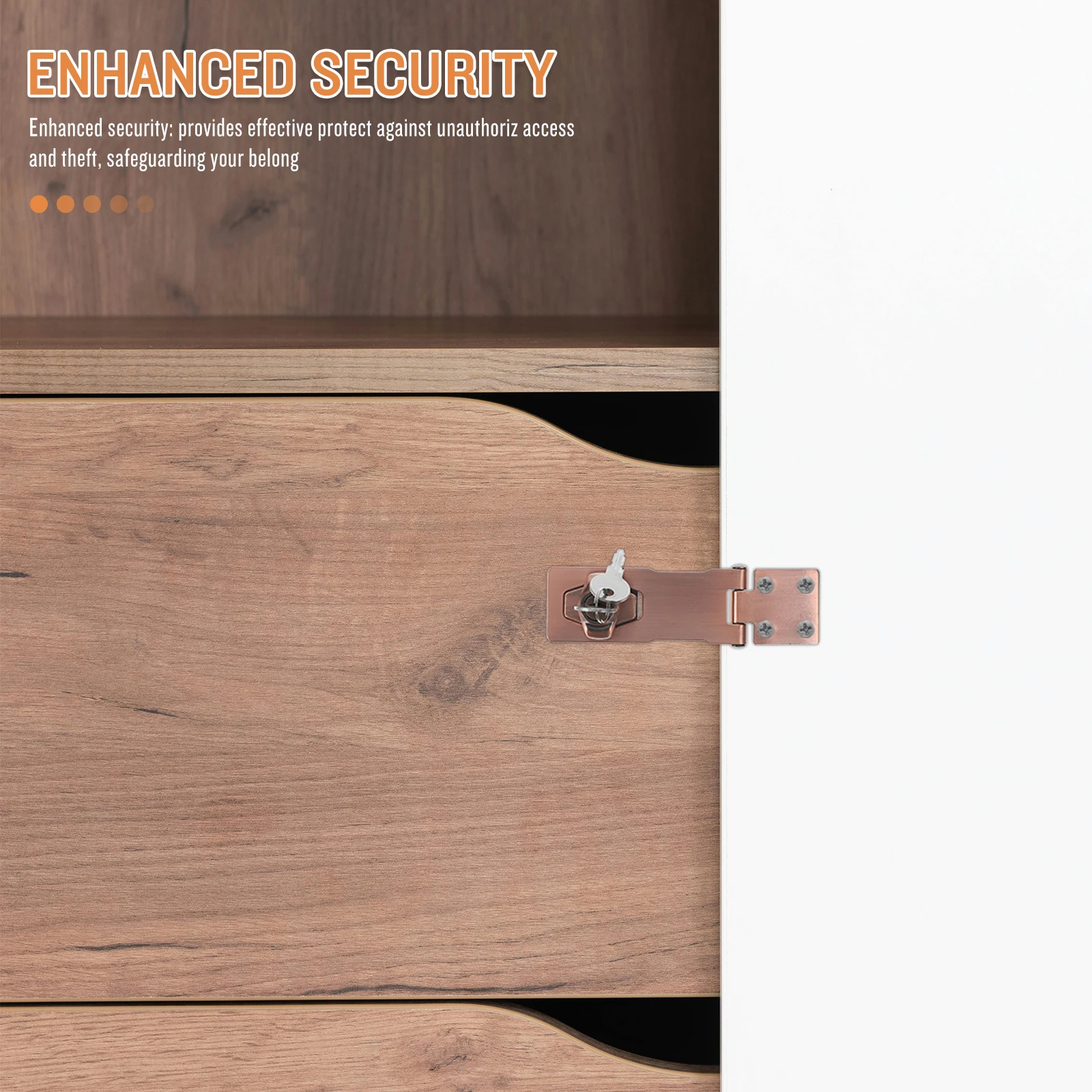 Cabinet Door Lock 4 Inch Glossy Black Stainless Steel Hasp Latch for Drawers Filing Cabinets Shed Hardware Outdoor Gates 
Cabinet Door Lock 4 Inch Glossy Black Stainless Steel Hasp Latch for Drawers Filing Cabinets Shed Hardware Outdoor Gates