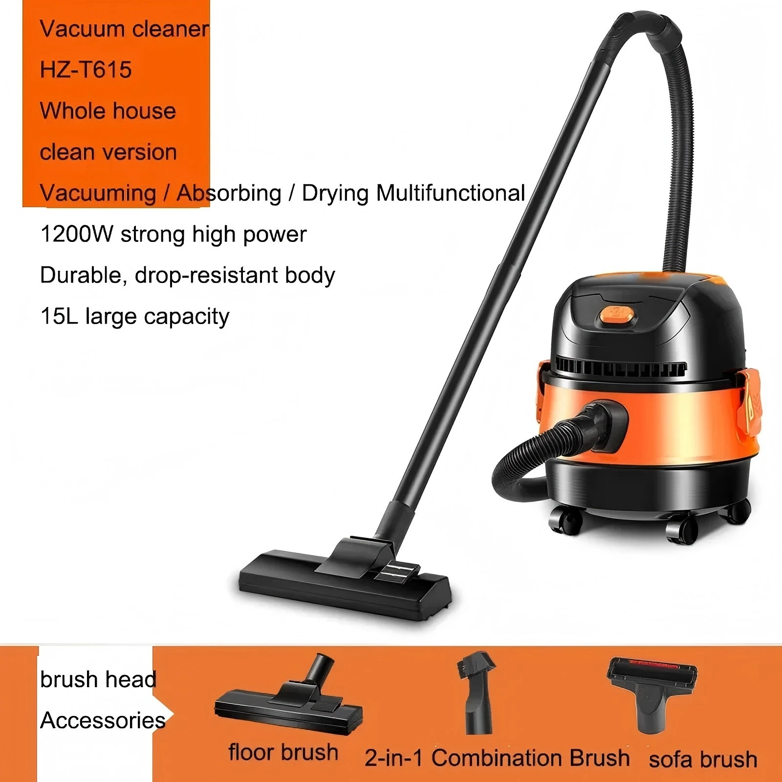 Household Vacuum Cleaner Small Hand-held High Suction Power Car with Dry Wet Blowing Dual-purpose Powerful Barrel
Household Vacuum Cleaner Small Hand-held High Suction Power Car with Dry Wet Blowing Dual-purpose Powerful Barrel