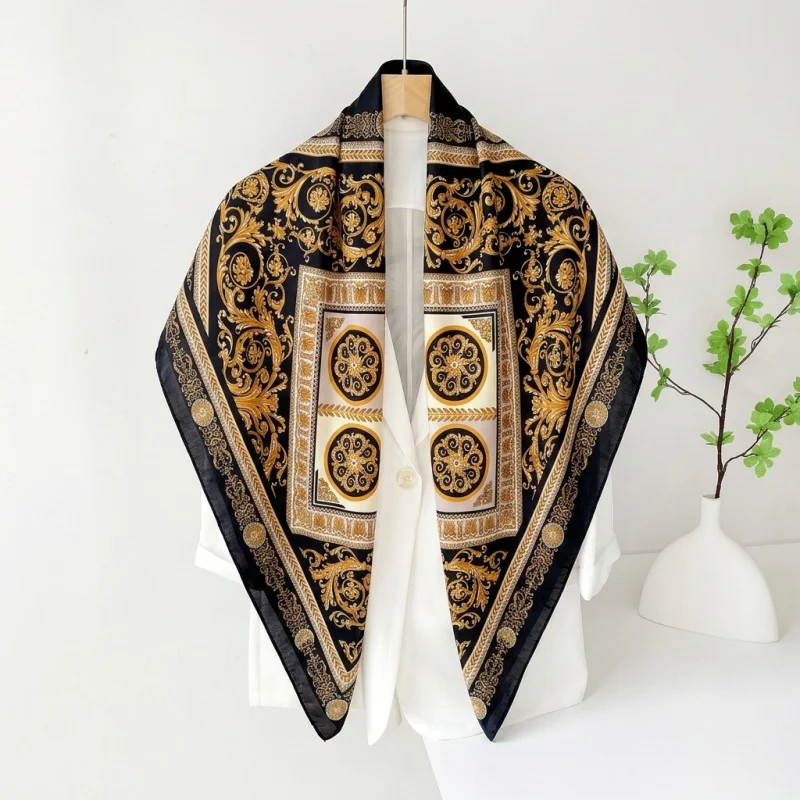 Luxury Satin Square Scarf Summer Women Hijab Vintage Palace Pattern Breathable Neck Tie Headband Elegant Party Hair Accessory
Luxury Satin Square Scarf Summer Women Hijab Vintage Palace Pattern Breathable Neck Tie Headband Elegant Party Hair Accessory