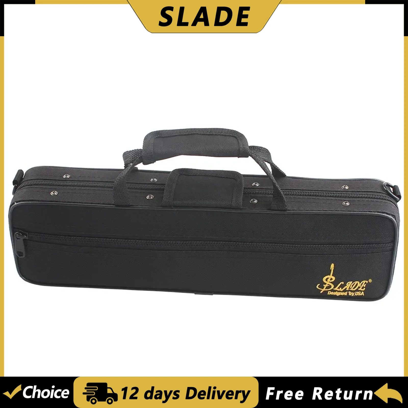 SLADE 16 Hole Flute Case Waterproof Oxford Cloth Bag Handbag Black Portable Diagonal Bag Woodwind Instrument Accessories
SLADE 16 Hole Flute Case Waterproof Oxford Cloth Bag Handbag Black Portable Diagonal Bag Woodwind Instrument Accessories