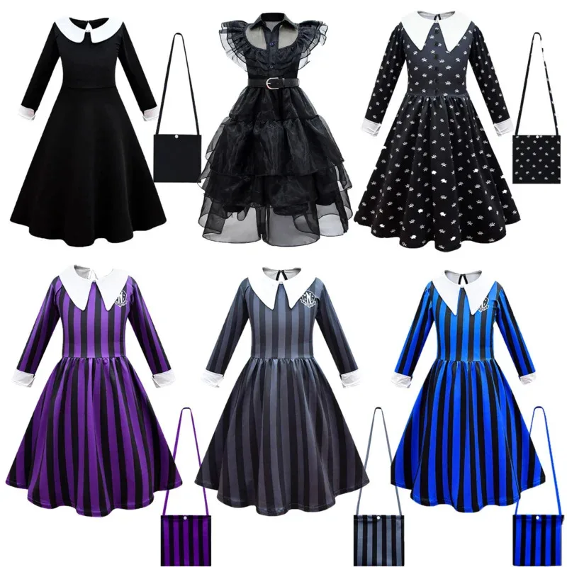 Cosplay Addams For Girl Costume Vestidos For Kids Girls Mesh Party Dresses Carnival Costumes 3-10 Years Old
Cosplay Addams For Girl Costume Vestidos For Kids Girls Mesh Party Dresses Carnival Costumes 3-10 Years Old