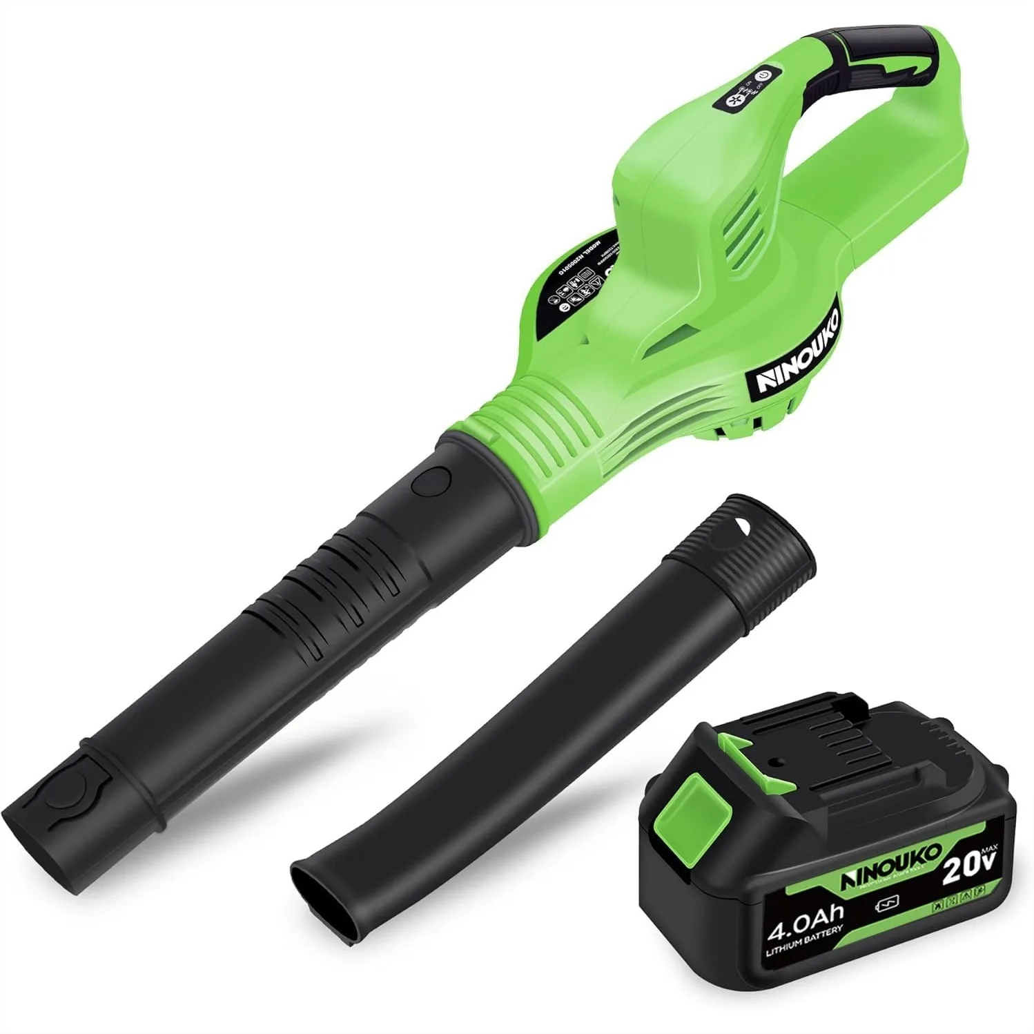 Cordless Leaf Blower 20V, 4000mAh Battery & Charger, 2 Speeds, Lightweight for Lawn Care, Leaves & Snow
Cordless Leaf Blower 20V, 4000mAh Battery & Charger, 2 Speeds, Lightweight for Lawn Care, Leaves & Snow
