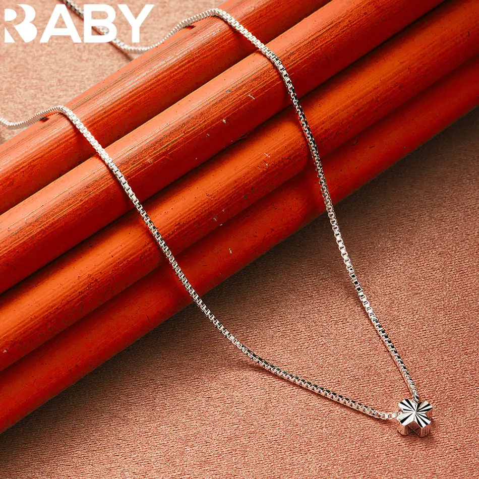 URBABY 925 Sterling Silver Flower Box Chain Necklace For Women Fashion Jewelry Exquisite Party Engagement Wedding Gift
URBABY 925 Sterling Silver Flower Box Chain Necklace For Women Fashion Jewelry Exquisite Party Engagement Wedding Gift