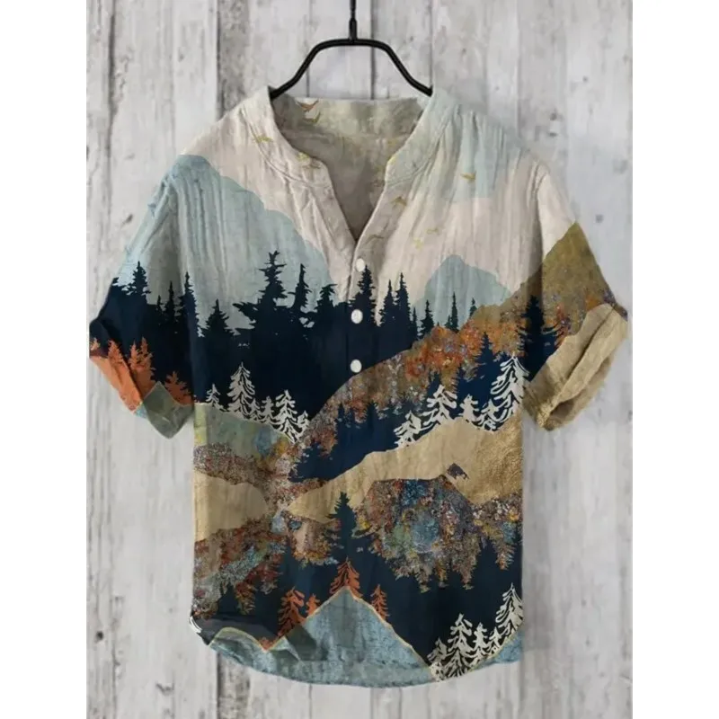 Factory Direct Sales Of European And American Amazon Summer New men's Clothing With Rural Starry Sky Printed Short Sleeves
Factory Direct Sales Of European And American Amazon Summer New men's Clothing With Rural Starry Sky Printed Short Sleeves