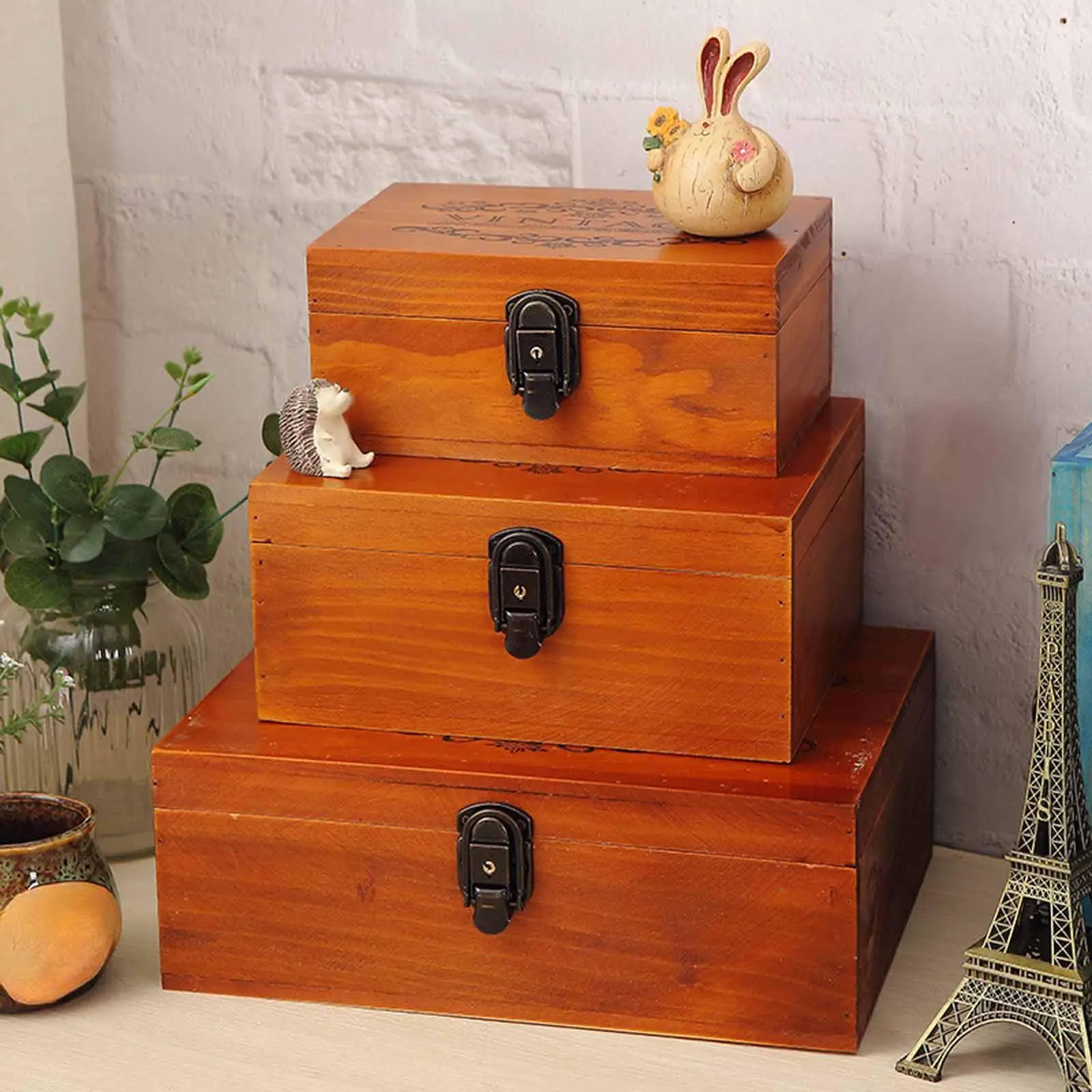Wooden Keepsake Box Trinket Organizer Retro Design for Books Jewelry Documents
Wooden Keepsake Box Trinket Organizer Retro Design for Books Jewelry Documents