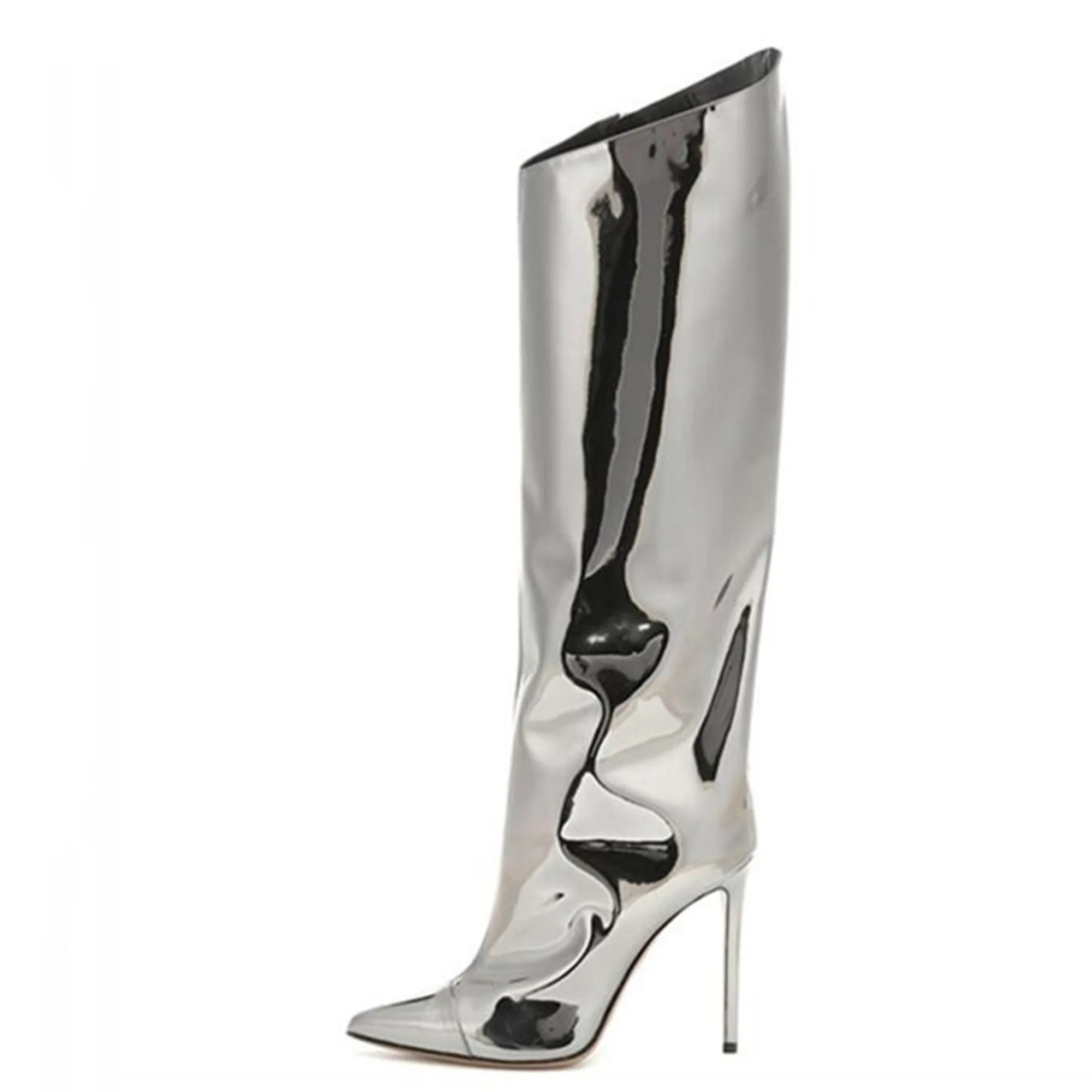 【ENMAYER】High Boots Candy Color Mirror Leather Women Knee High Boots High Heels Stilettos Runway Shoes for Women High Heel Boots
【ENMAYER】High Boots Candy Color Mirror Leather Women Knee High Boots High Heels Stilettos Runway Shoes for Women High Heel Boots