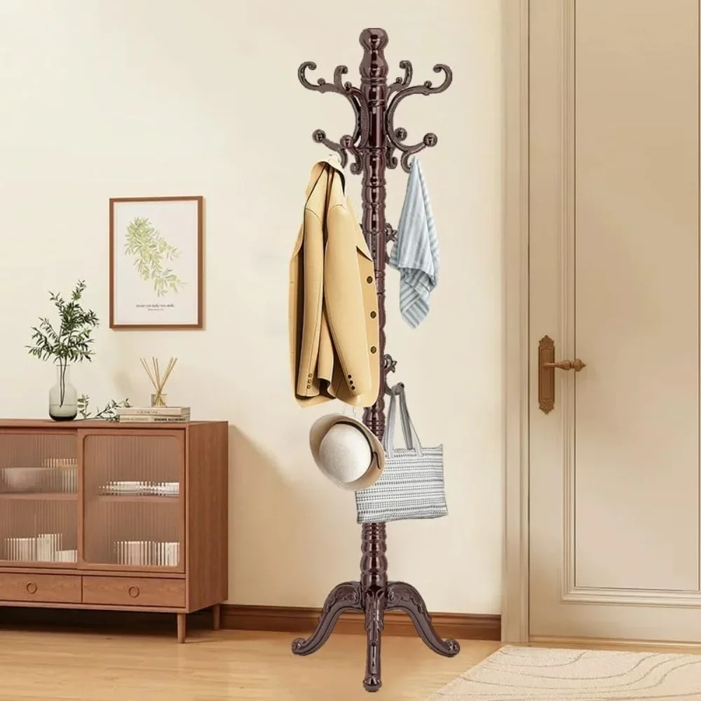 Vintage Wood Coat Rack Freestanding with Sturdy Triangle Base, with 14 Hooks, Natural Birch Wood Coat Tree Hanger
Vintage Wood Coat Rack Freestanding with Sturdy Triangle Base, with 14 Hooks, Natural Birch Wood Coat Tree Hanger