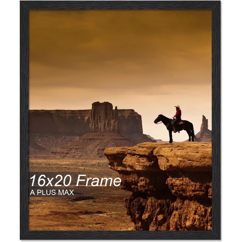 16x20 Black Woodgrain Lightweight Wall Frame for Photos and Posters
16x20 Black Woodgrain Lightweight Wall Frame for Photos and Posters