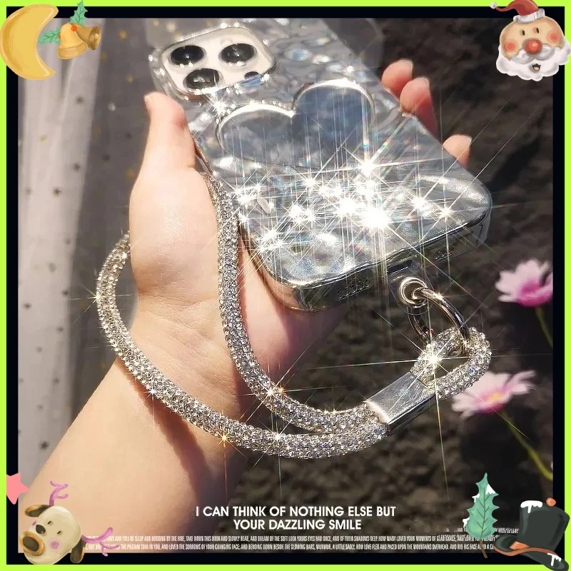Glitter Flashy Rhinestone Cell Phone Charm Lanyard for iPhone Diamond Crystal Phone Wrist Straps Keychain Hanging Anti-lost Rop
Glitter Flashy Rhinestone Cell Phone Charm Lanyard for iPhone Diamond Crystal Phone Wrist Straps Keychain Hanging Anti-lost Rop