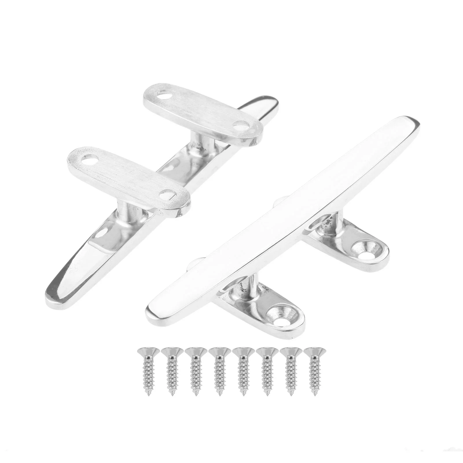 2Pcs Boat Cleats with Installation Screws 4/5Inch Small Dock Cleats Open Base Low Flat Top Heavy Duty Marine 316 Stainless Steel
2Pcs Boat Cleats with Installation Screws 4/5Inch Small Dock Cleats Open Base Low Flat Top Heavy Duty Marine 316 Stainless Steel