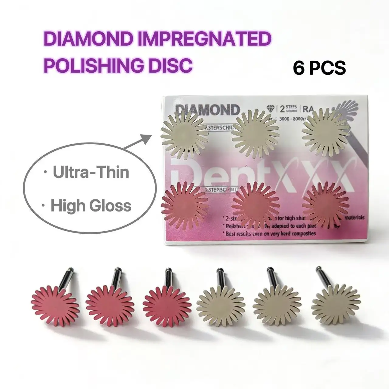 6Pcs Ultra-Thin Diamond Impregnated Polishing Discs Narrow Gap Polishing Wheels for Gap & Corner Polishing High Gloss
6Pcs Ultra-Thin Diamond Impregnated Polishing Discs Narrow Gap Polishing Wheels for Gap & Corner Polishing High Gloss