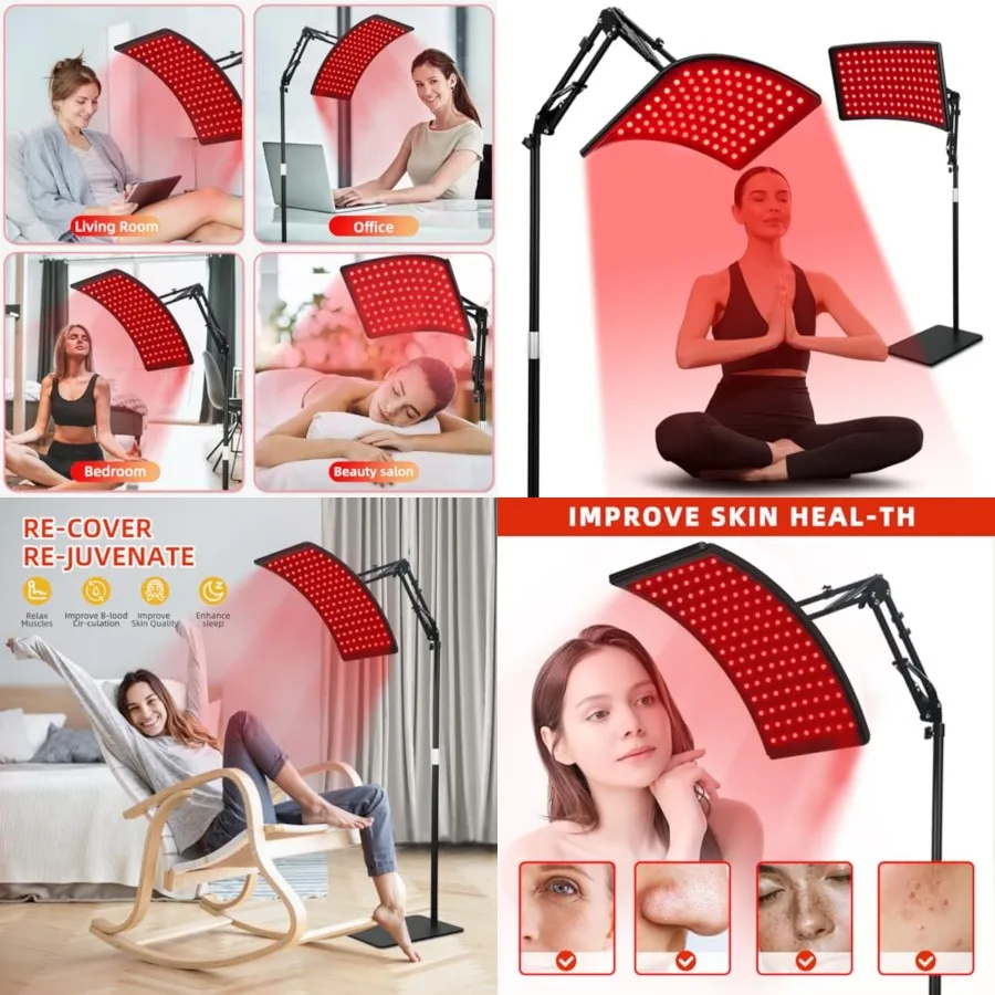 Red Light Therapy for Face and Body, Red Infrared Light Therapy Lamp with Stand Led 660nm Red Light-Therapyand 850nm Infrared L
Red Light Therapy for Face and Body, Red Infrared Light Therapy Lamp with Stand Led 660nm Red Light-Therapyand 850nm Infrared L
