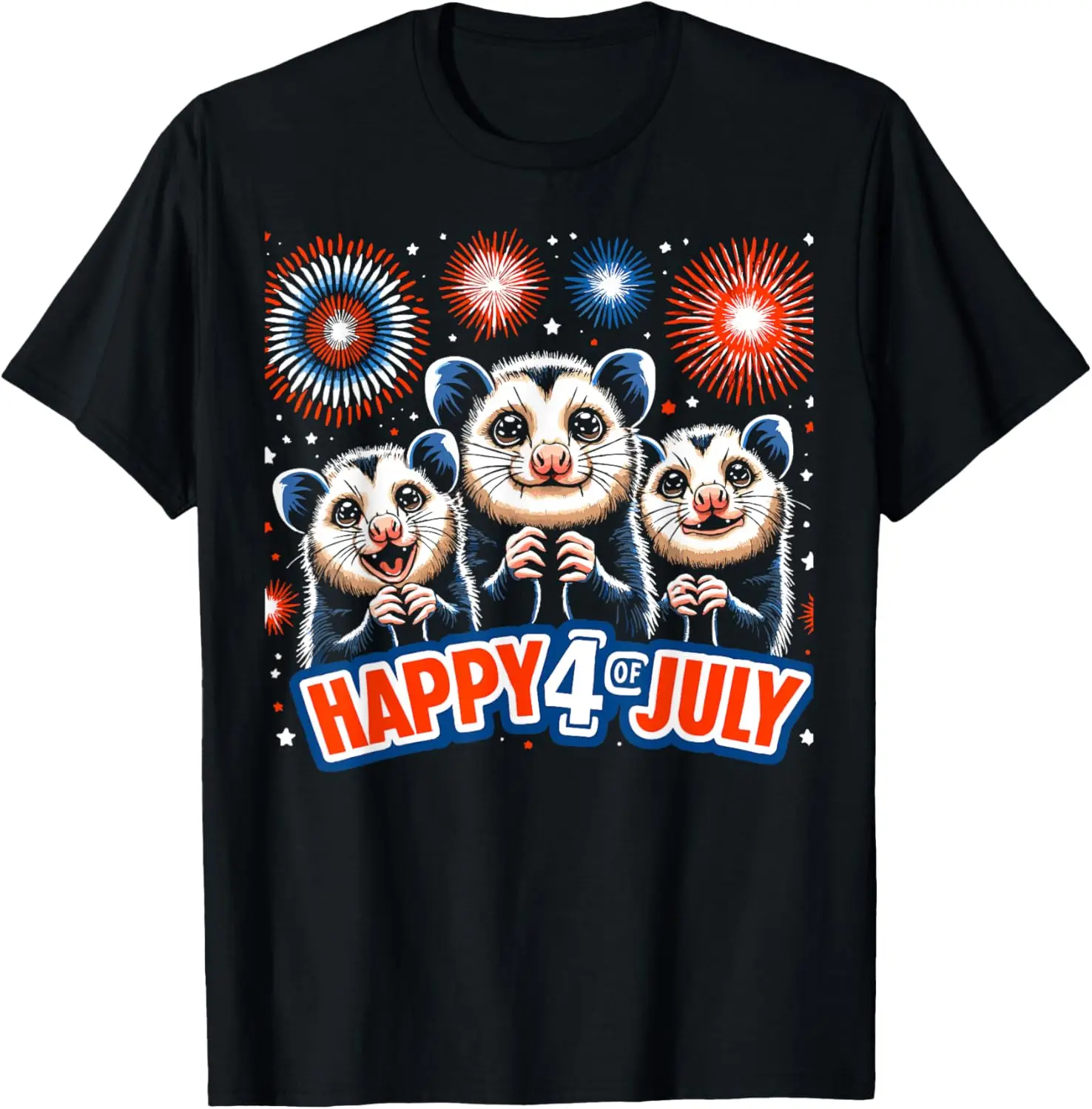 Three Possum 4th of July | 3 Opossum Funny USA 4th of July T-Shirt
Three Possum 4th of July | 3 Opossum Funny USA 4th of July T-Shirt