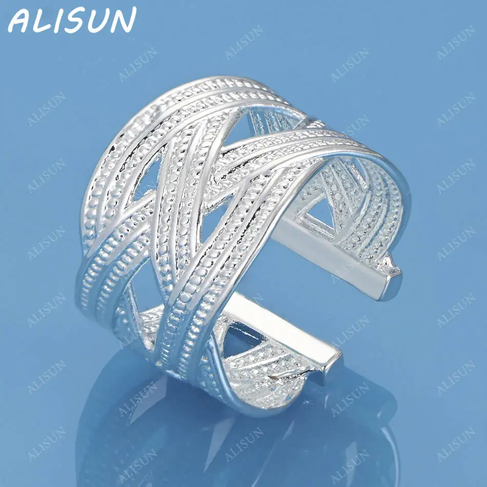 ALISUN 925 Sterling Silver Braided Ring For Women Men Fashion Jewelry Charm Grace Noble Wedding Accessories 
ALISUN 925 Sterling Silver Braided Ring For Women Men Fashion Jewelry Charm Grace Noble Wedding Accessories