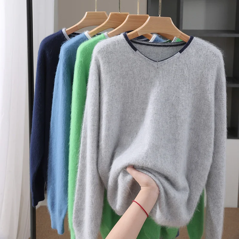 Простой стиль, мужской трикотаж с длинными рукавами, пуловер, свитер, осень и зима, с v-образным вырезом, 100% норковый кашемир, теплая одежда, топы
Простой стиль, мужской трикотаж с длинными рукавами, пуловер, свитер, осень и зима, с v-образным вырезом, 100% норковый кашемир, теплая одежда, топы