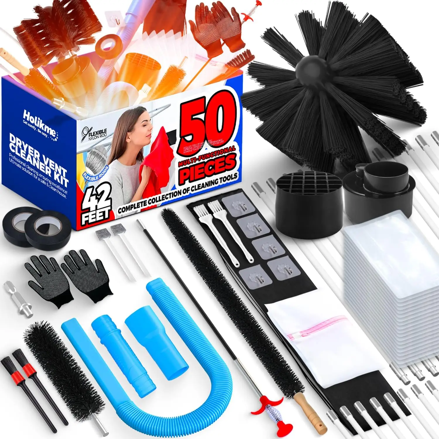 Полный комплект для очистки вентиляционных отверстий в сушильной машине с щеткой, вакуумными насадками и адаптерами для эффективного удаления ворса
Полный комплект для очистки вентиляционных отверстий в сушильной машине с щеткой, вакуумными насадками и адаптерами для эффективного удаления ворса