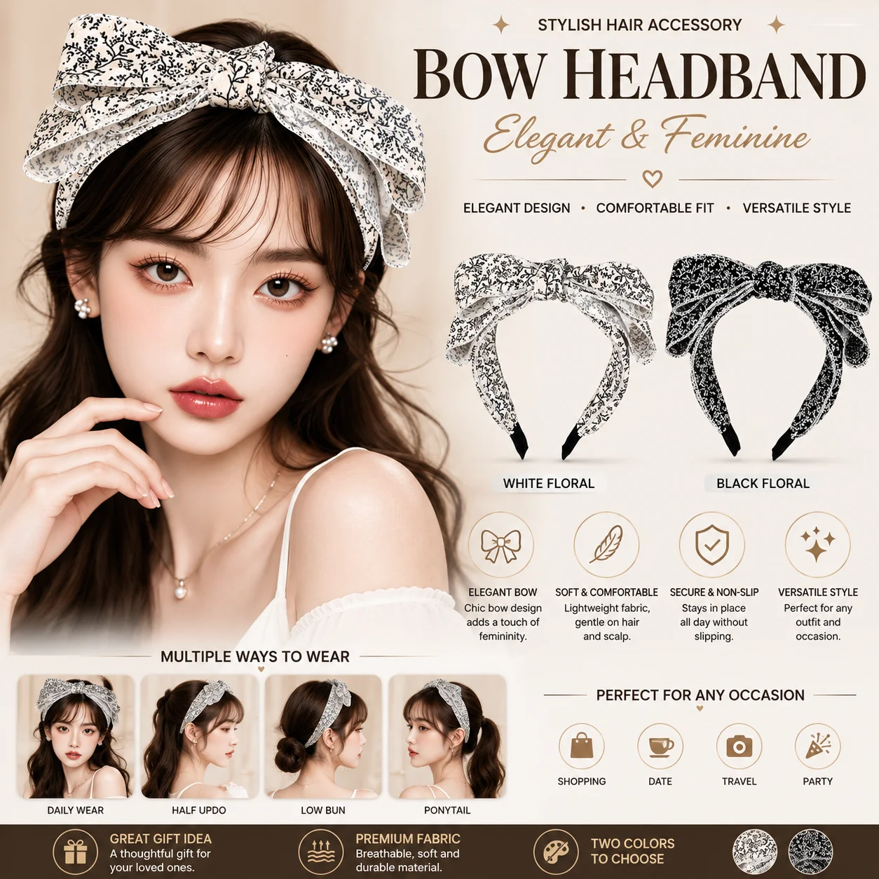 Retro minimalist fabric bow headband headband headband for women,floral headband headband for women,wholesale of high skull tops
Retro minimalist fabric bow headband headband headband for women,floral headband headband for women,wholesale of high skull tops