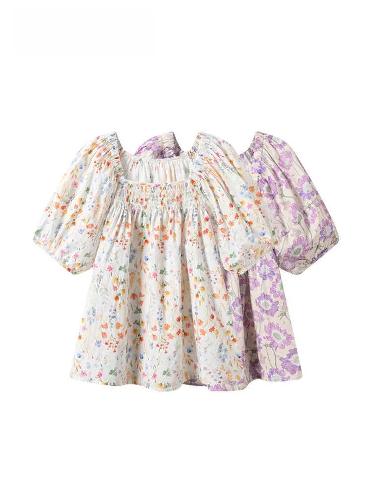 Casual Floral Print Short Sleeve Chiffon Top for plus Size Women Square Neck Summer New Style Bubble Sleeve Thin Polyester
Casual Floral Print Short Sleeve Chiffon Top for plus Size Women Square Neck Summer New Style Bubble Sleeve Thin Polyester