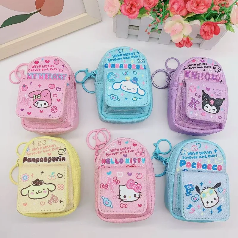 Новый мини-кошелек Kuromi с героями мультфильмов Cinnamoroll, портативный с сумкой для хранения на молнии, брелок, милый студенческий рюкзак, орнамент, подарки
Новый мини-кошелек Kuromi с героями мультфильмов Cinnamoroll, портативный с сумкой для хранения на молнии, брелок, милый студенческий рюкзак, орнамент, подарки